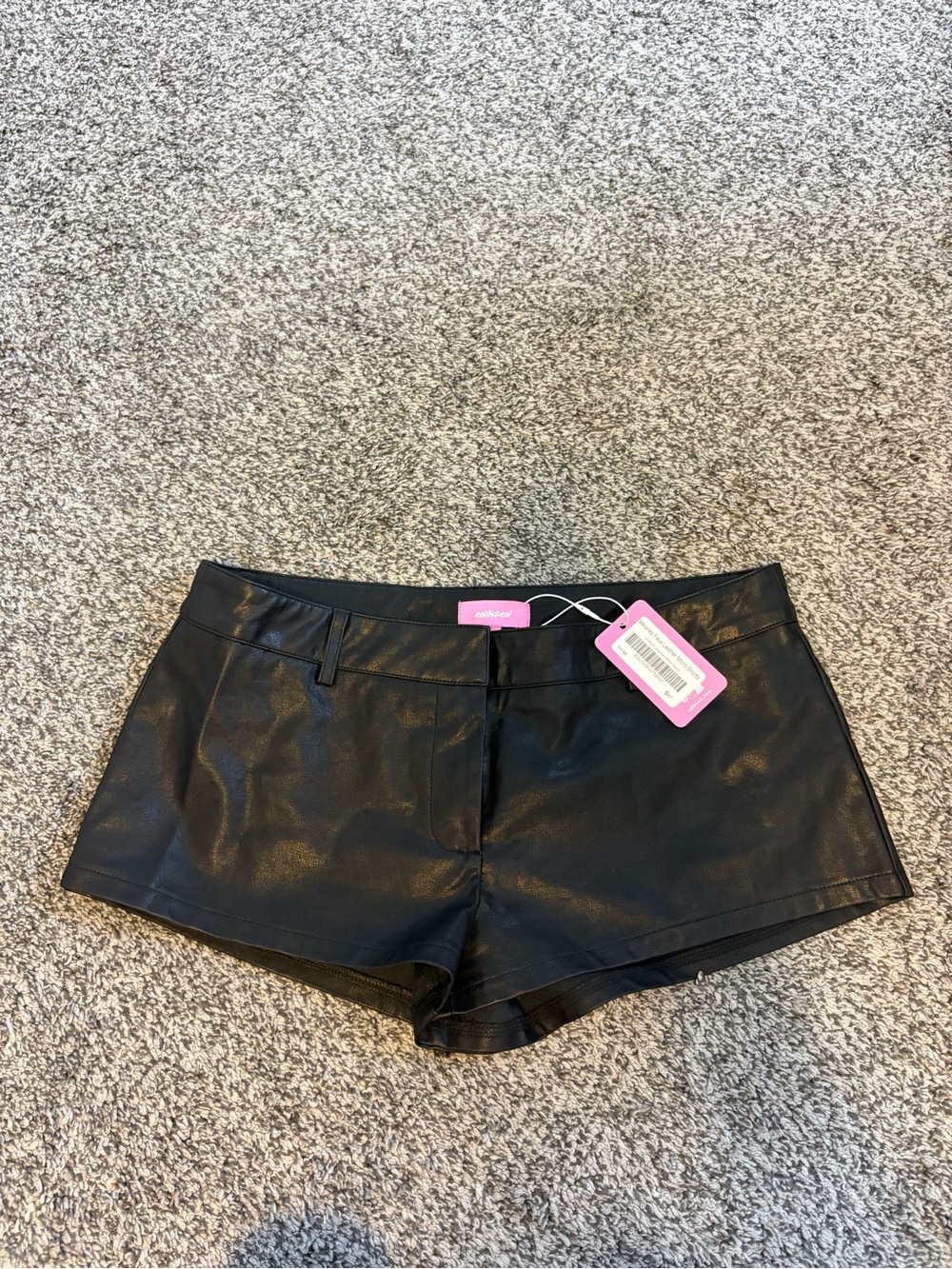 NWT edikted Black Faux Leather Women’s Shorts
